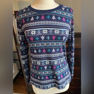 Jane and Bleecker Navy Winter Pajama Set